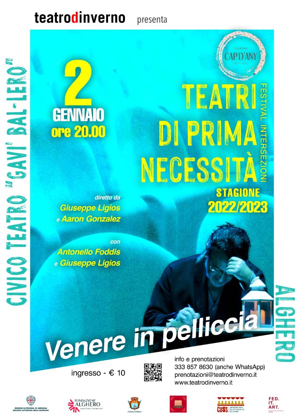 Appuntamenti, eventi, spettacoli Capodanno Aghero Teatro Civico: Venere in Pelliccia