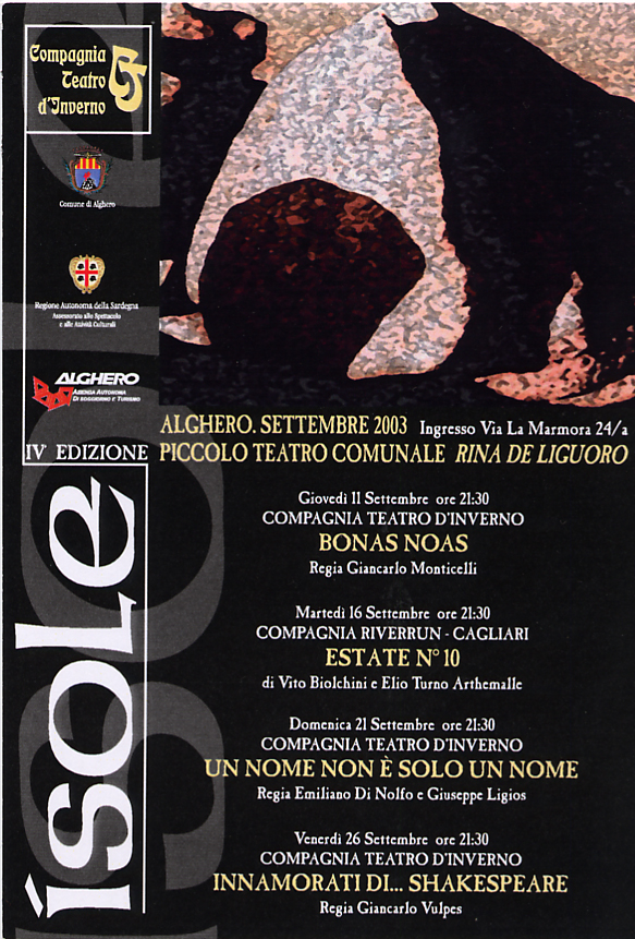 Spettacoli Alghero - Teatro d'Inverno - Isole IV Edizione 2003